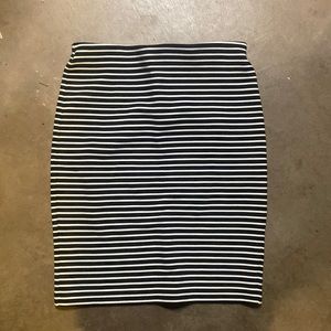 Black stripped Pencil Skirt